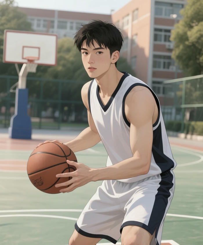 hình anime nam thể thao bóng rổ