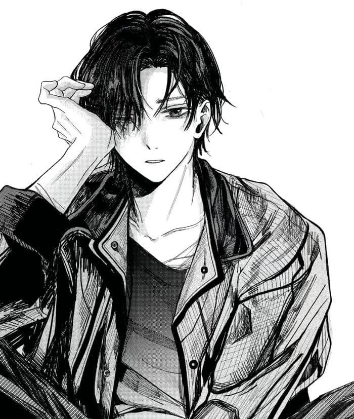 hình anime trắng đen đơn giản