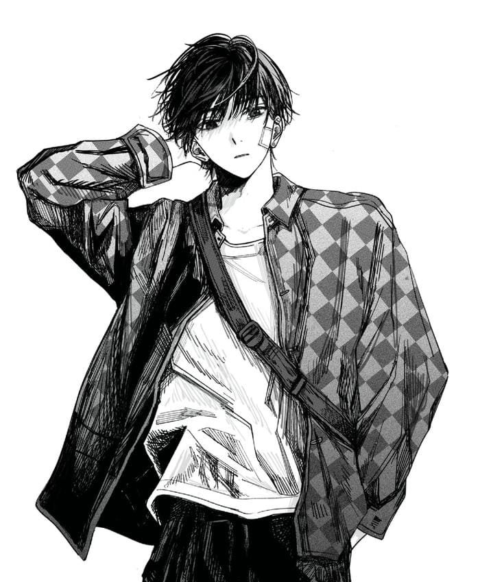 hình anime trắng đen nghệ thuật