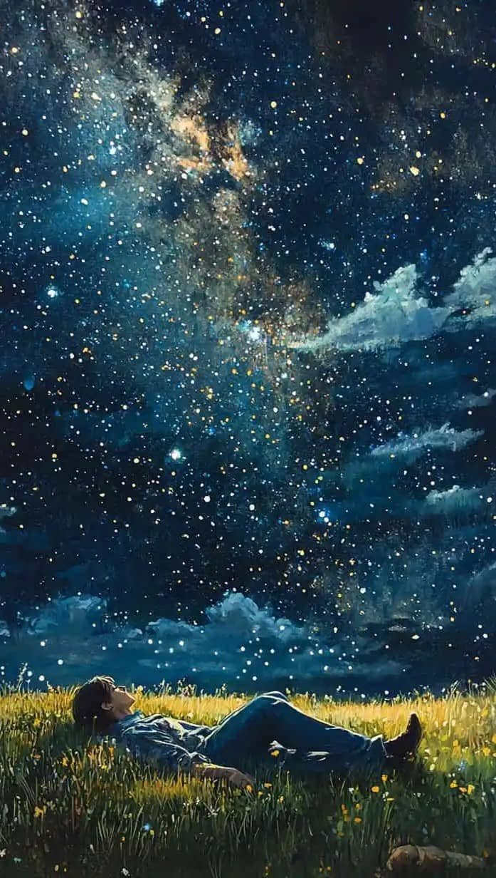 hình nền bầu trời đêm nhẹ nhàng
