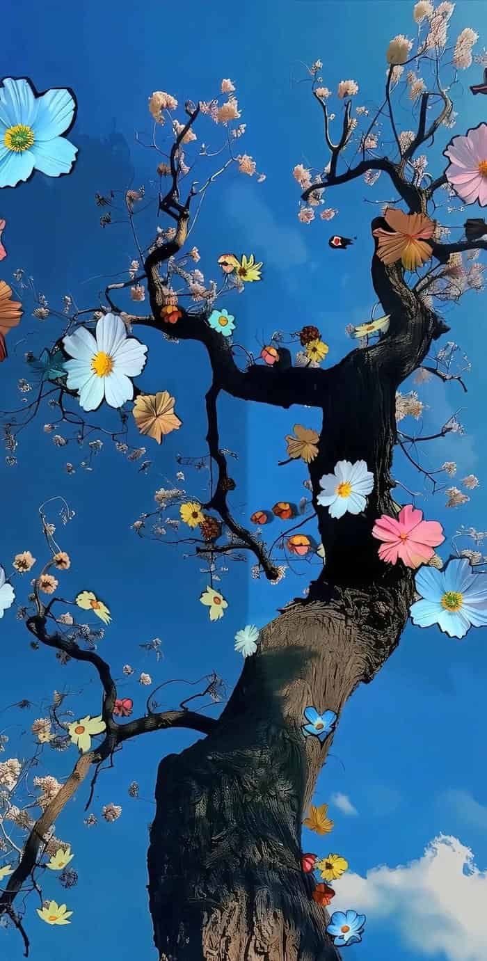 hình nền hoa nền trời