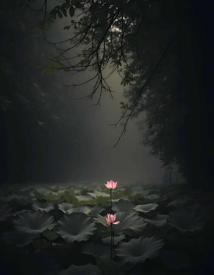 hình nền hoa sen vintage