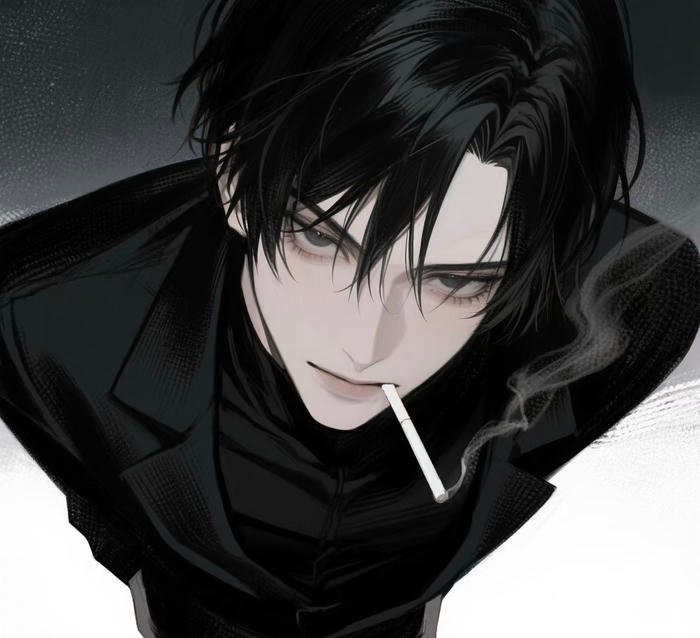 hút thuốc phong cách anime