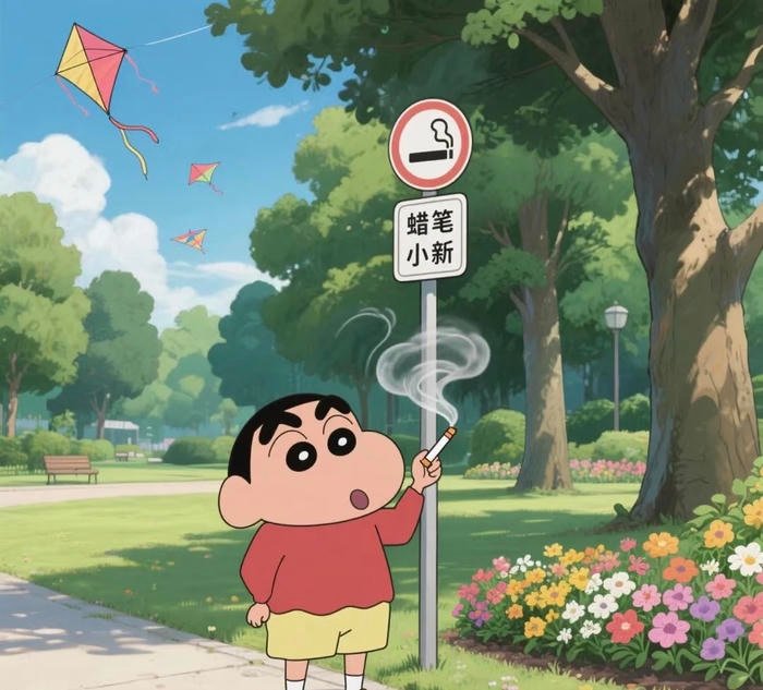 khói thuốc trong ảnh anime