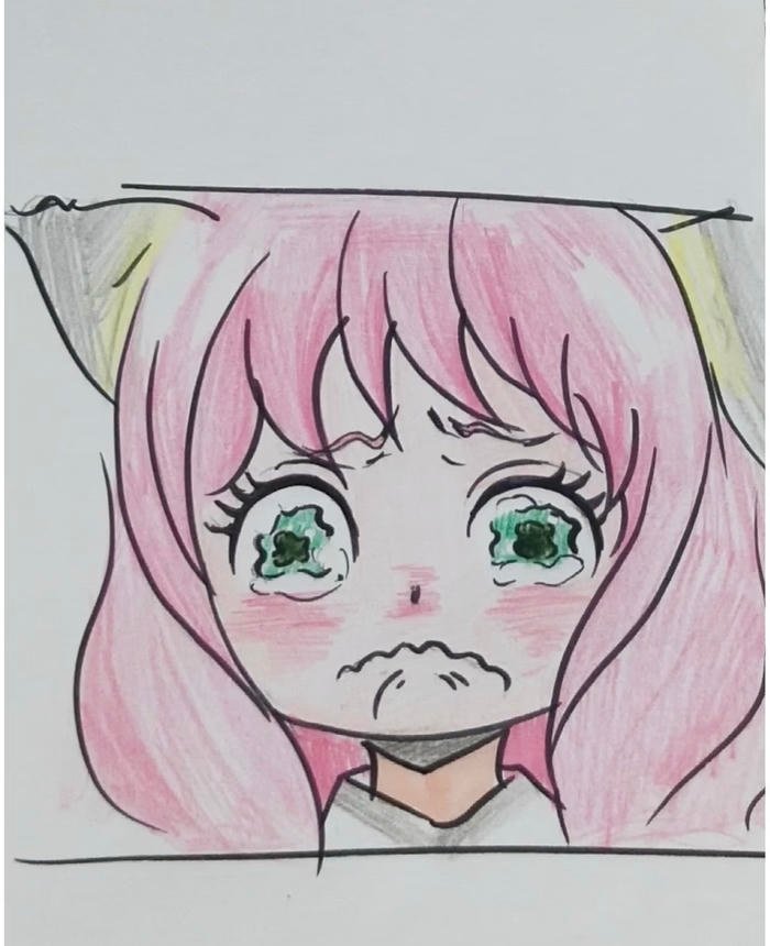 khuôn mặt rơi lệ anime