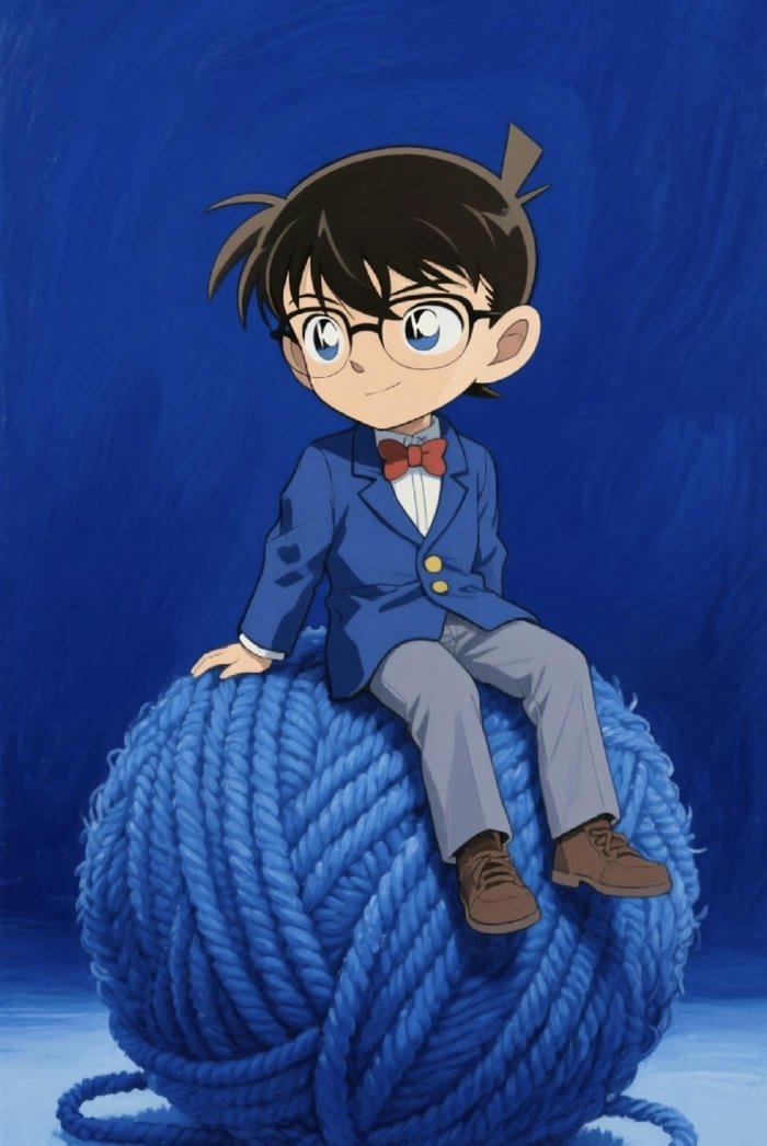 những ảnh conan nền màu xanh