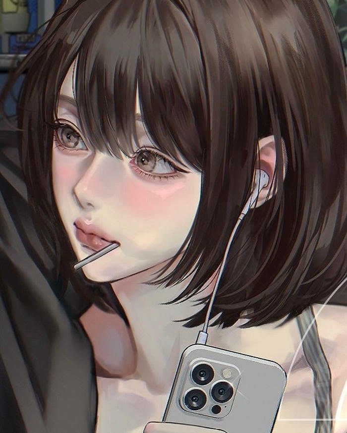 nụ cười tinh nghịch anime