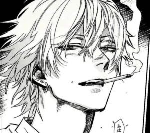 tư thế anime hút thuốc