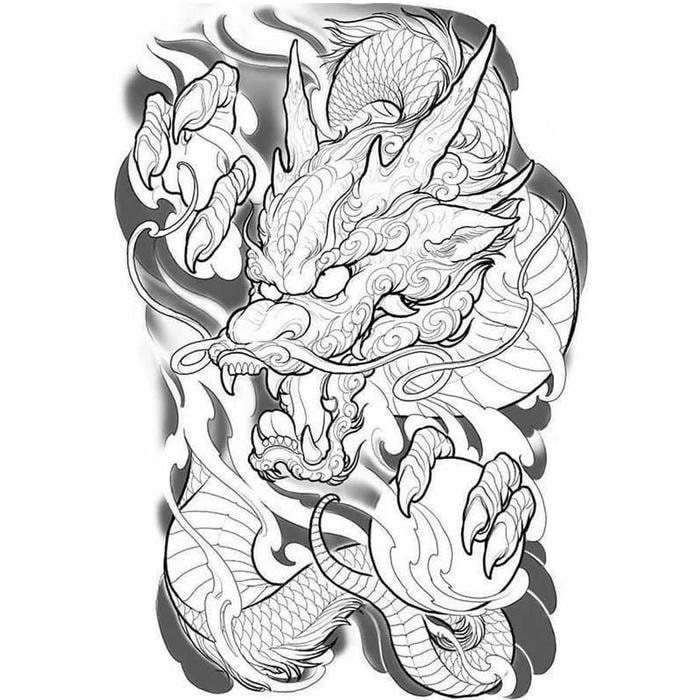 vẽ hình xăm rồng