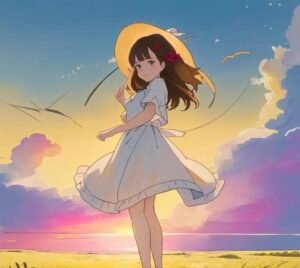 vẻ sáng dịu anime