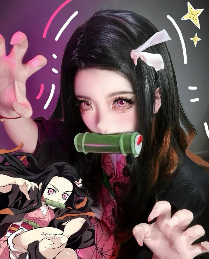Nezuko cosplay phiên bản cute