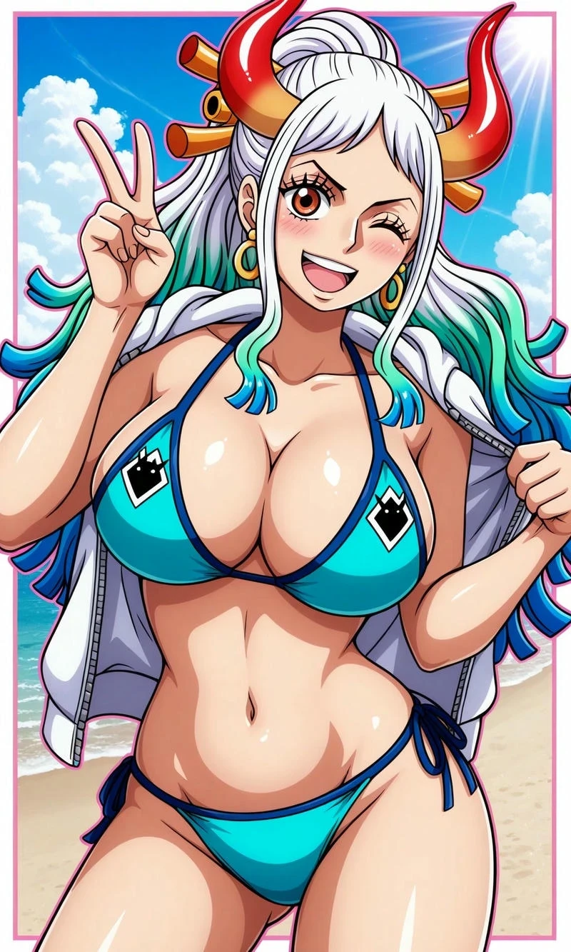 Yamato One Piece tạo dáng cực quyến rũ