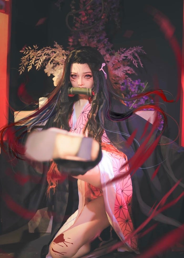ảnh Nezuko cosplay nghệ thuật
