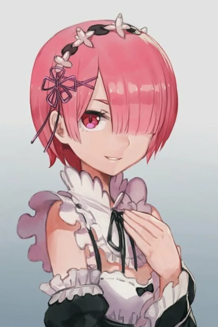 ảnh Ram Re Zero đang yêu làm wallpaper