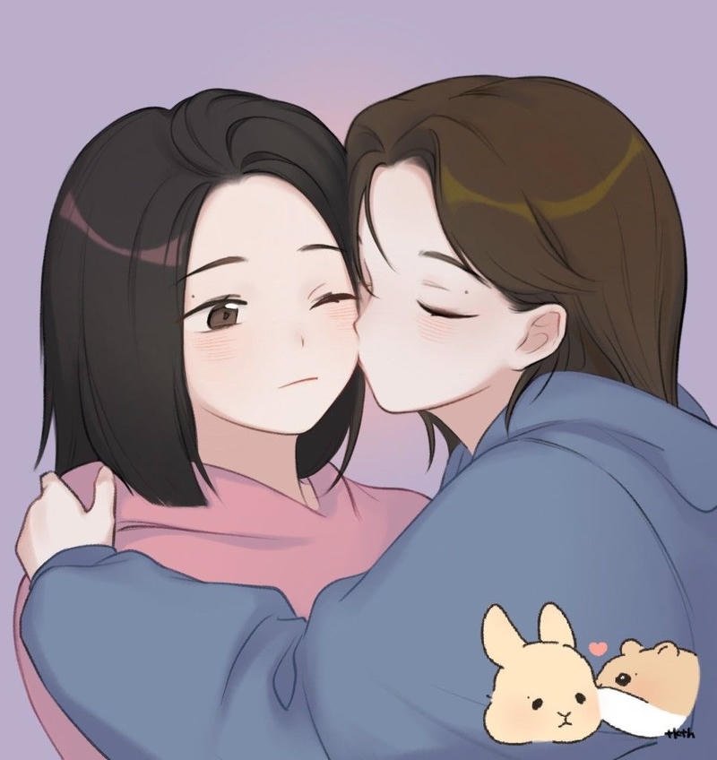 ảnh anime bách hợp đáng yêu