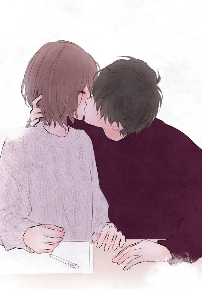 ảnh anime hôn môi quyến rũ