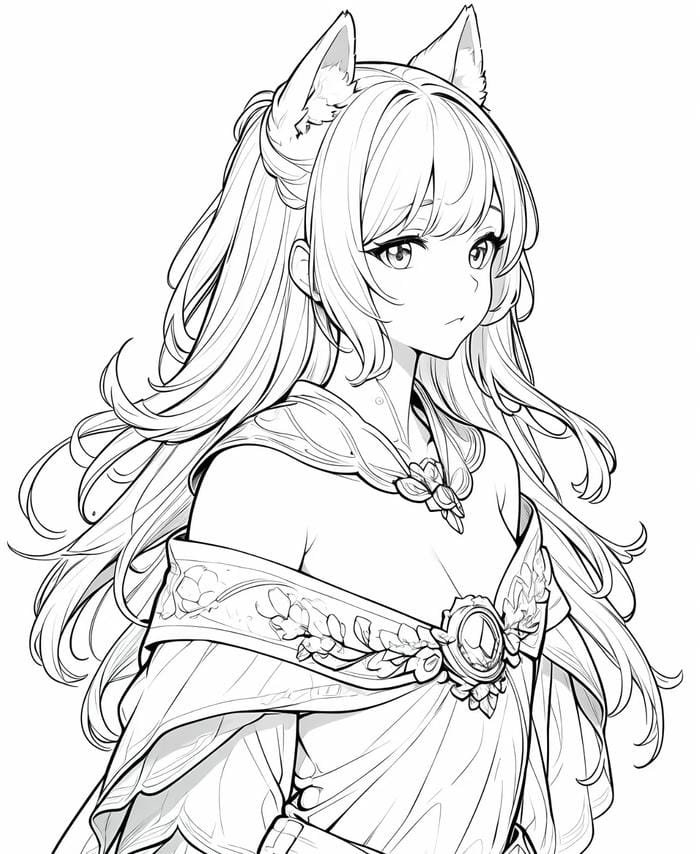 ảnh anime không màu phong cách tối giản