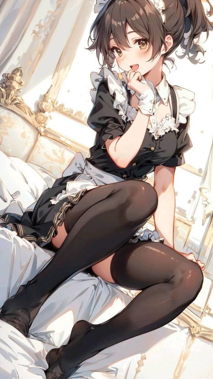 ảnh anime maid soft pastel