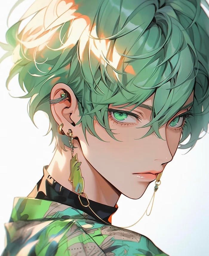 ảnh anime xanh lá đậm