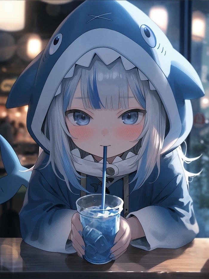 ảnh cá mập anime cute cool