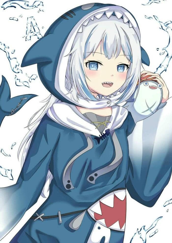 ảnh cá mập anime nghệ thuật