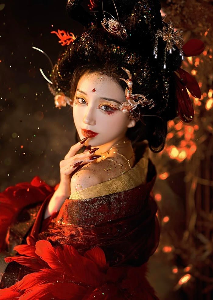 ảnh cosplay cổ trang khắc họa phong thái quý tộc