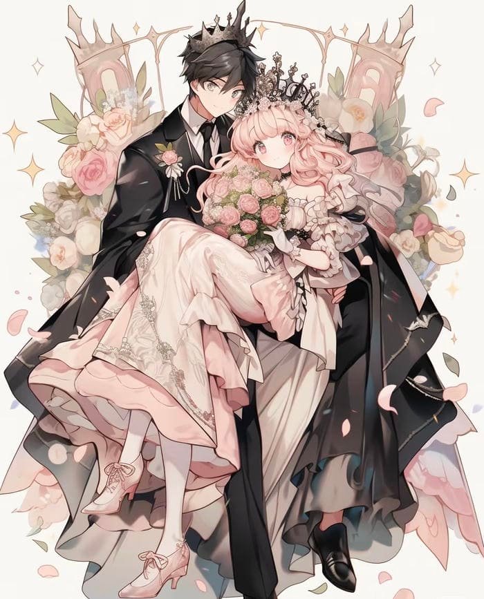 ảnh cưới anime couple art
