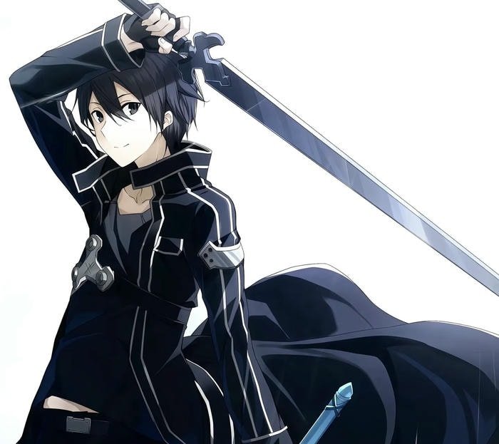 ảnh kirito tạo dáng chiến đấu