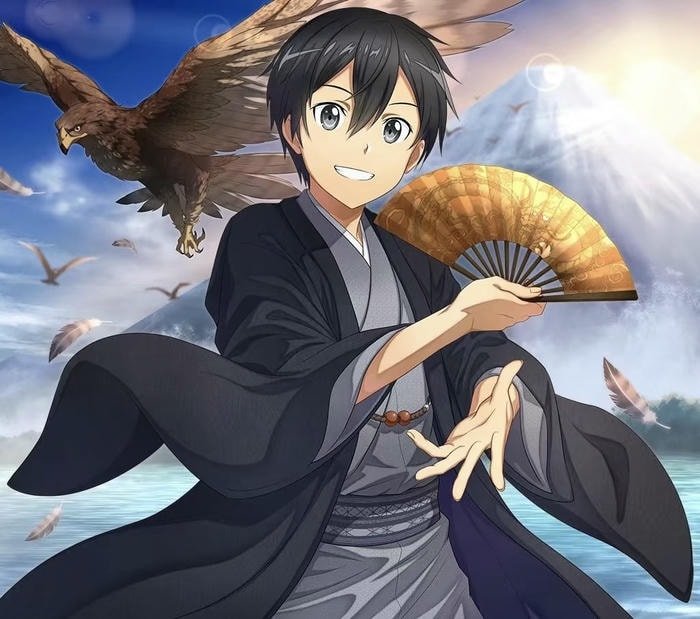 ảnh kirito tóc đen