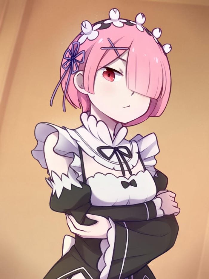 ảnh ram re zero biểu cảm dễ thương