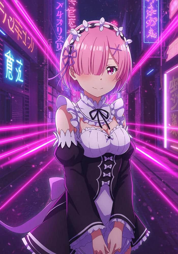 ảnh ram re zero đứng một mình