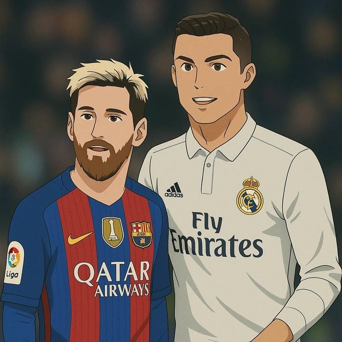 ảnh ronaldo và messi