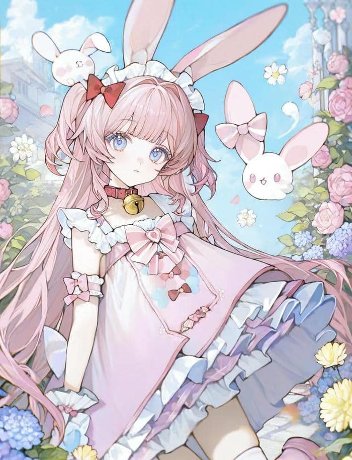 ảnh thỏ phong cách anime