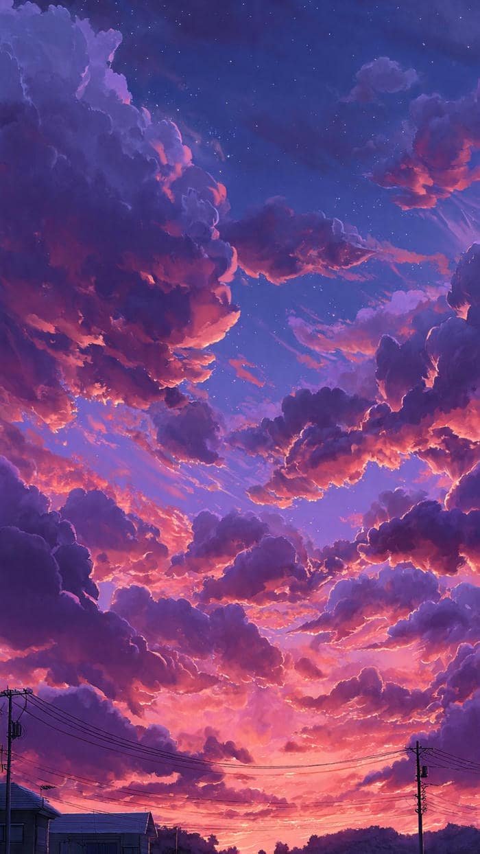 anime bầu trời chuyển màu