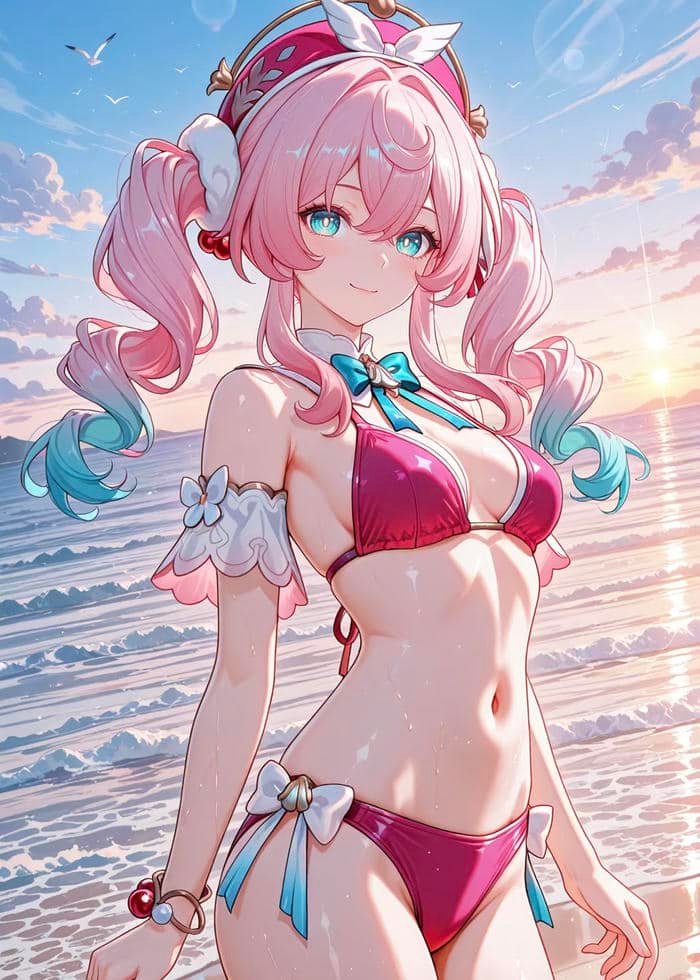 anime bikini girl full body