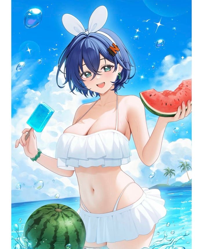 anime girl bikini concept