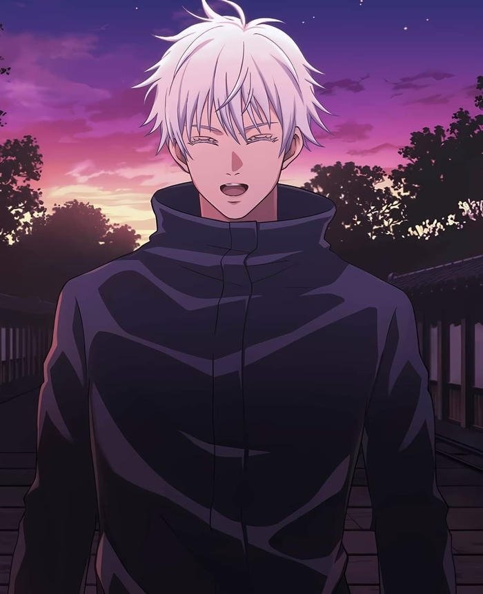 anime hình gojo satoru anime tối giản