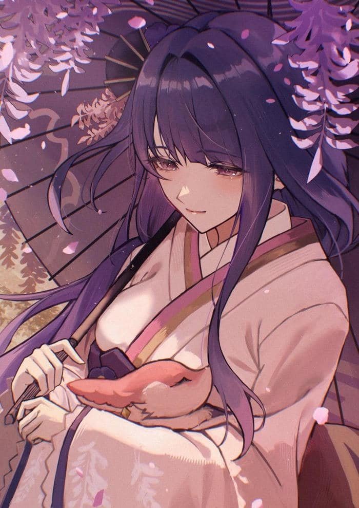 anime màu tím ánh hồng