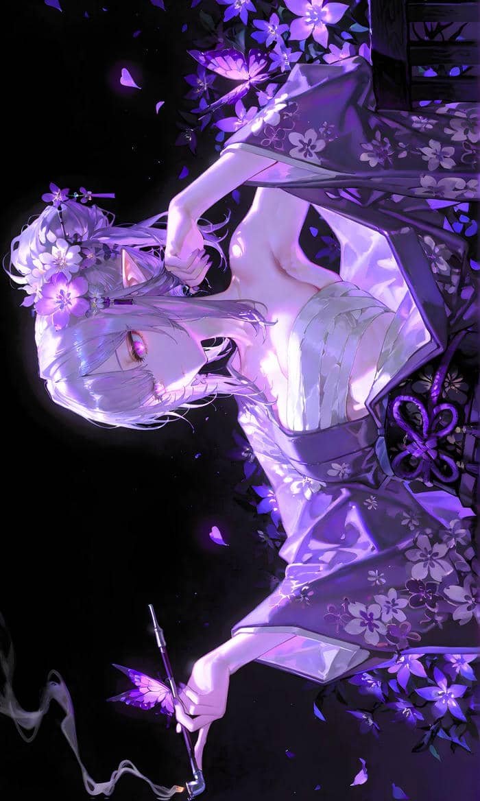 anime màu tím huyền ảo