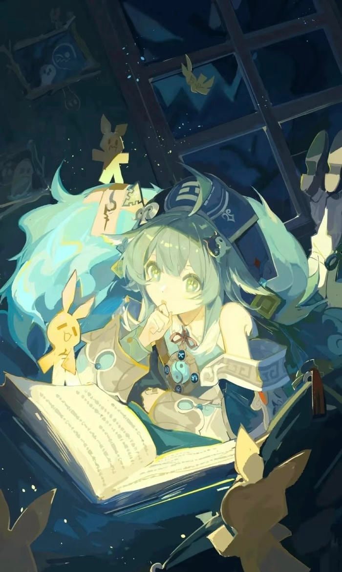 anime màu xanh lá độc đáo