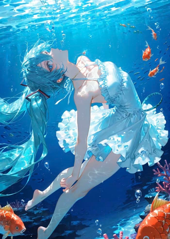 anime xanh dương đẹp