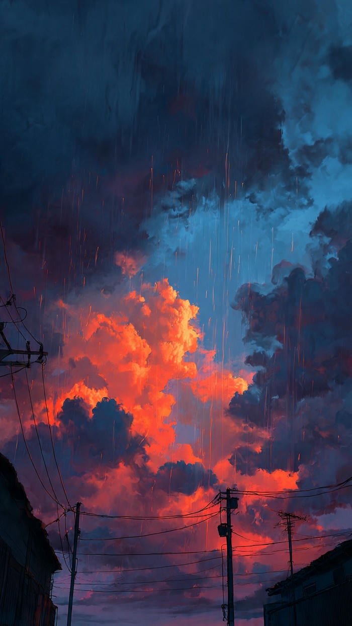 bầu trời anime nghệ thuật