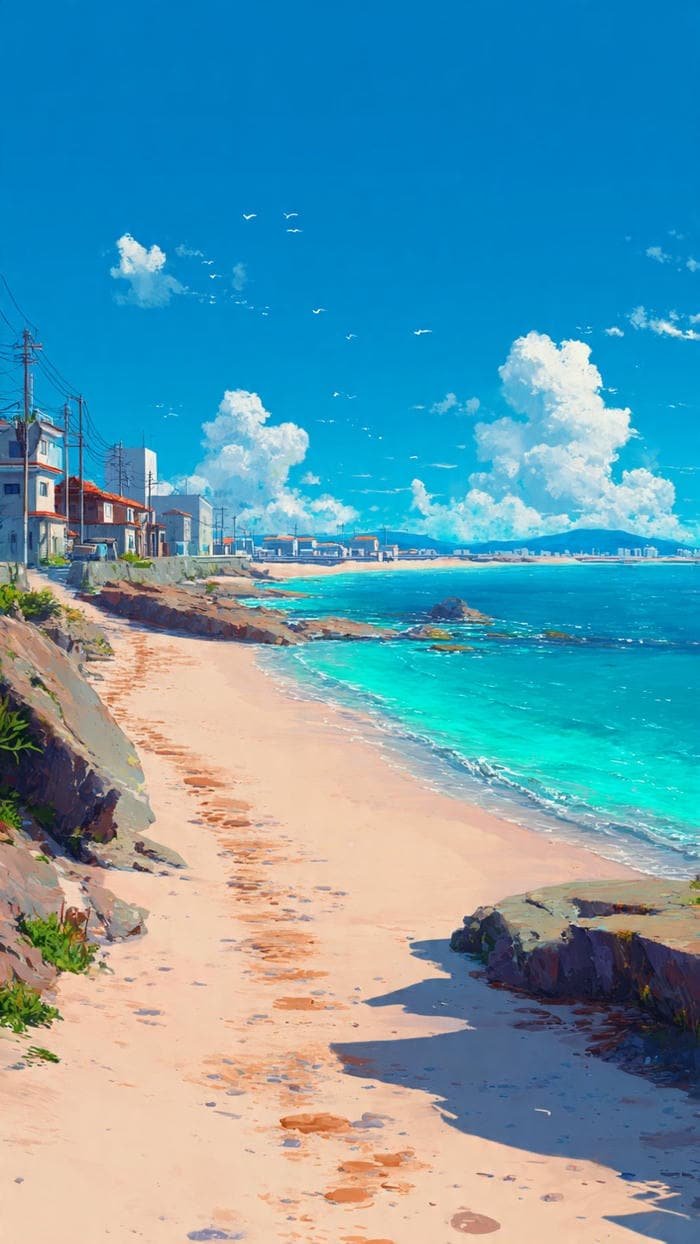 biển anime bình yên