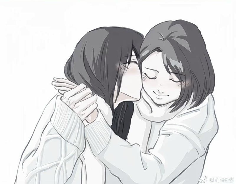 bức tranh bách hợp anime