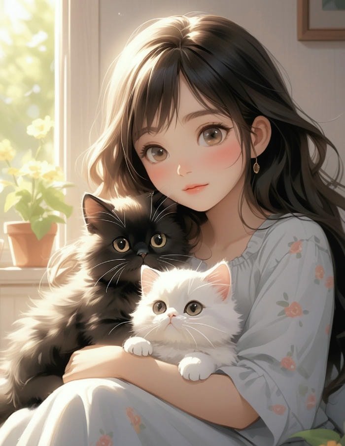 các ảnh mèo anime đáng yêu