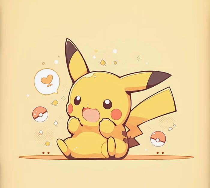 các ảnh pikachu hoạt hình đáng yêu