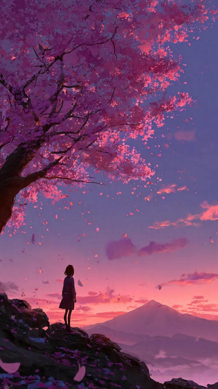 cảnh anime thiên nhiên sống động