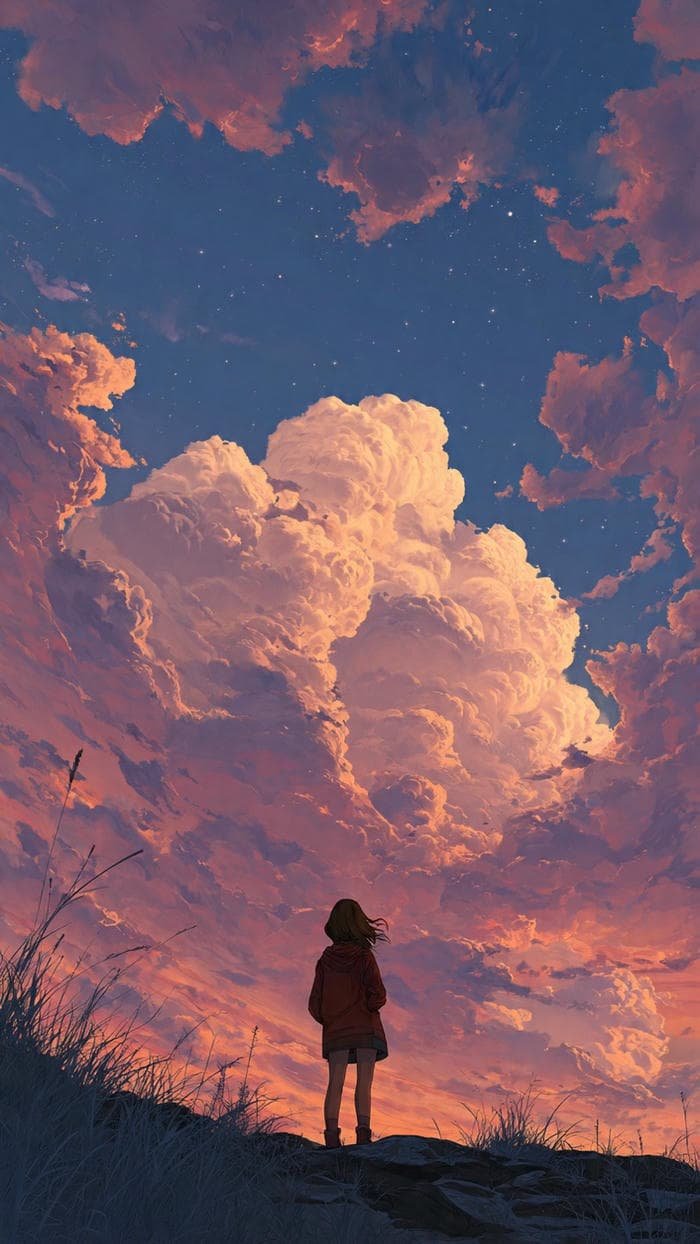 cảnh bầu trời anime