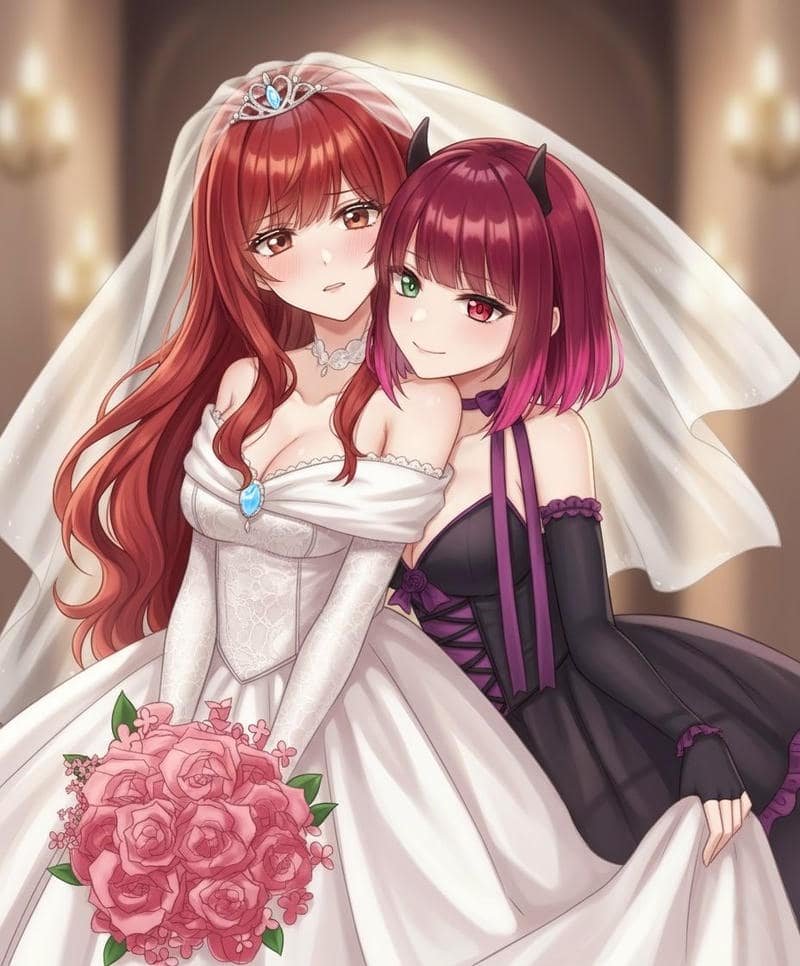 cảnh ôm nhau anime nữ