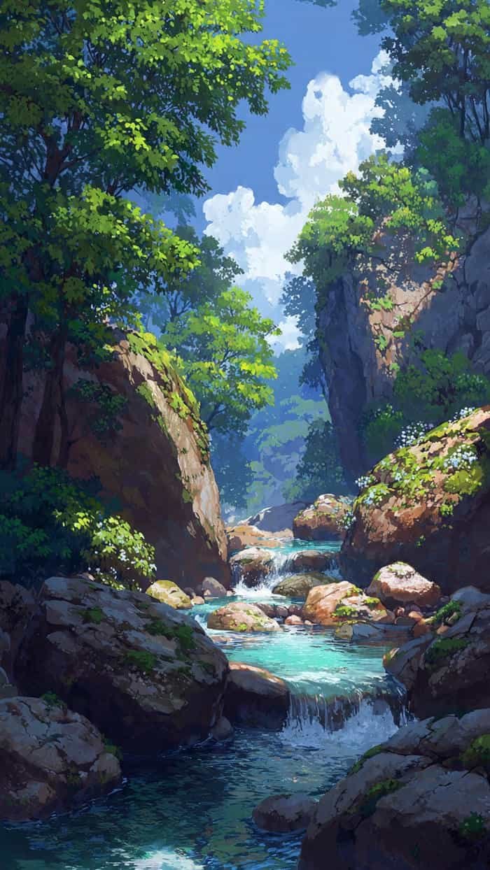 cảnh thiên nhiên anime 4K